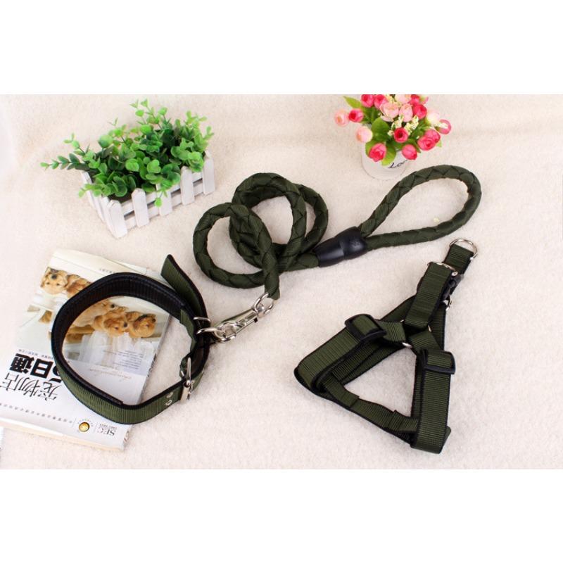 Hundeleine Spaziergang Hundeleine Haustierleine Hundeleine Gestricktes Rundseil Brustgeschirr Mittelgroßer und Großer Hund