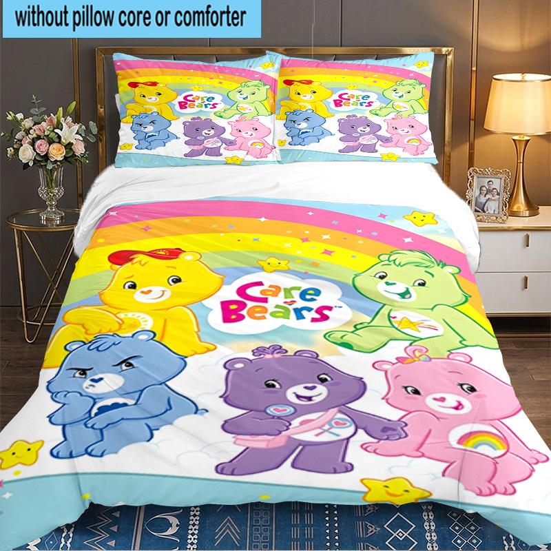 3PCS Love Bears Bedding Set,Including 1pc Duvet Cover And 2pcs Pillowcases Perfect for Bedroom, Dormitory, Large Size Fan Christmas Gift