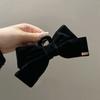Elegant Korean Big Hair Bow Crab Claw Clip for Women Velvet Bowknot Hair Claw Ponytail Clamps Autumn Winter Hair Accessories
