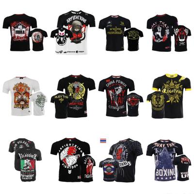 Tréninkové tričko Tiger Muay Thai MMA Prodyšný boxerský dres Muži Ženy Teenageři Košile Kick Boxer Fight