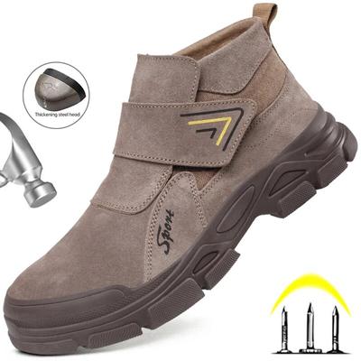 Zapatos de trabajo para soldador, botas de seguridad con punta de acero, zapatos indestructibles para hombres y mujeres, zapatos de seguridad antideslizantes a prueba de pinchazos