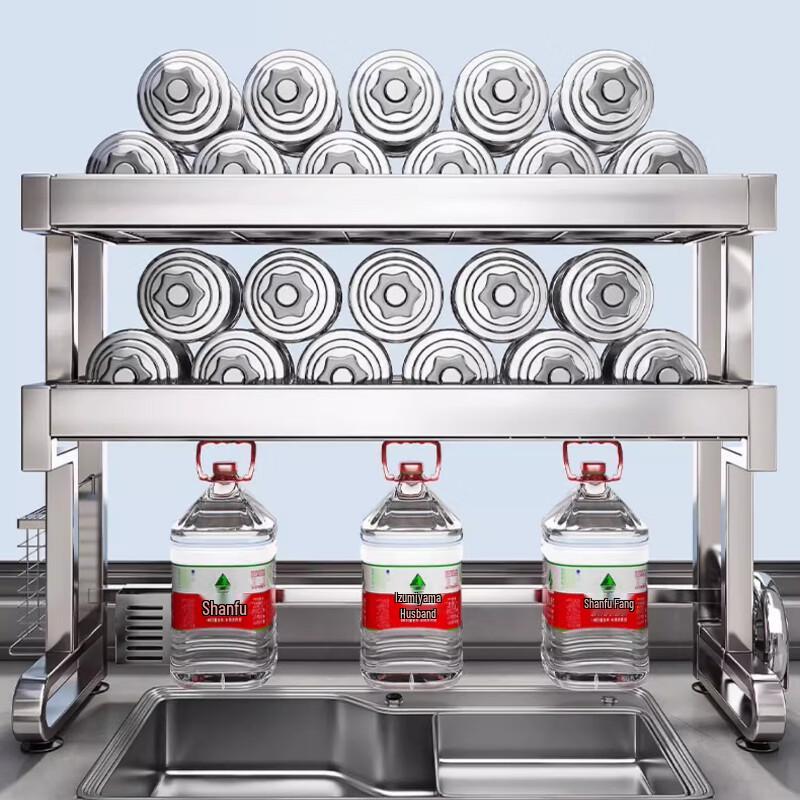 Expandable Double-Layer Kitchen Sink Dish Drying Rack