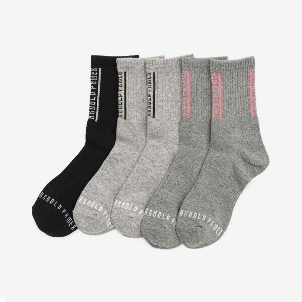 [Arnold Palmer] Anti-Twist Women s Casual Fashion Mid-Length Socks 5 Pairs AP6643 Free