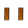 10 peças/conjunto âmbar laranja em refletores adesivos IP67 para caminhão de reboque