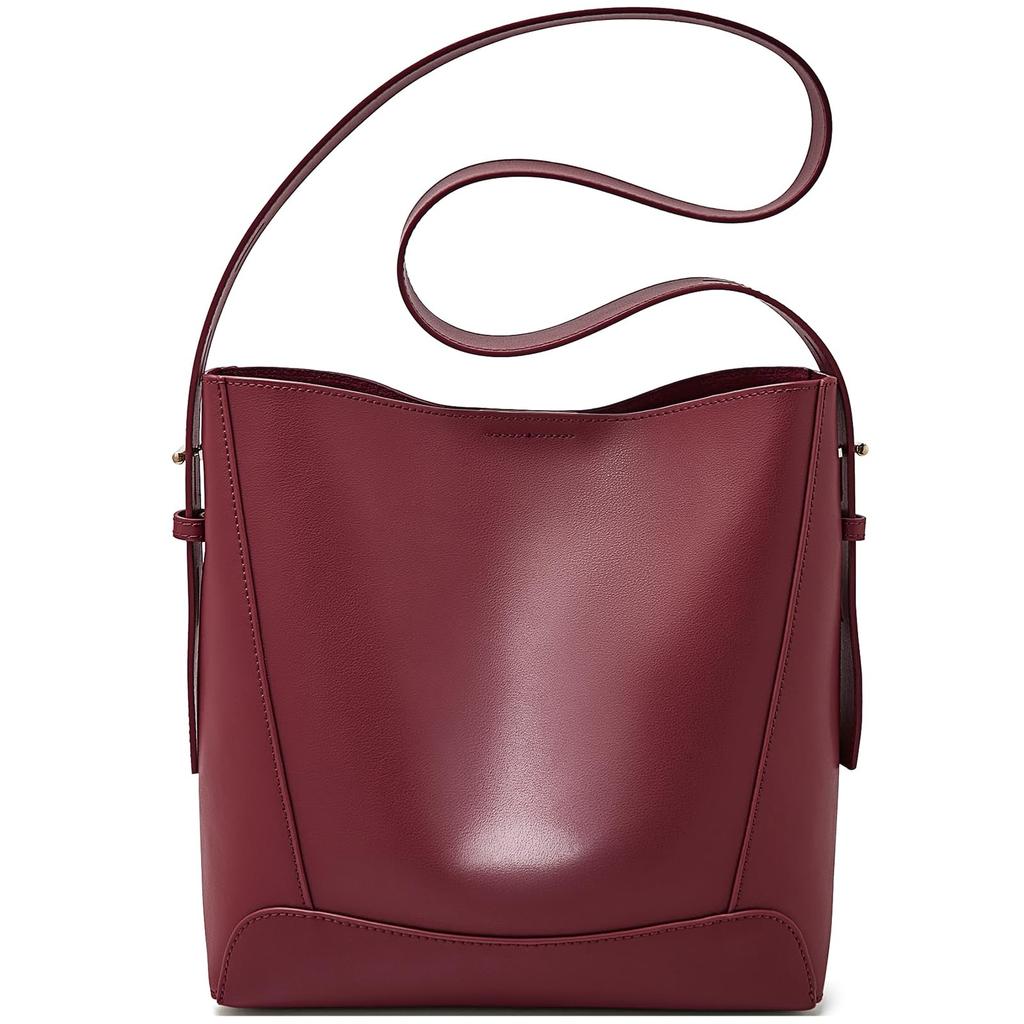 FOXLOVER Women's Shoulder Bag, Crossbody Tote Bag, Handbag, or Shoulder Bag, Large Capacity, Stylish, Lightweight, 3-Way Design, Perfect Gift (Wine