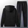 Winter-Sportanzug mit Kapuze in Übergröße für Herren, lässige Sporthose und verdickter Samtanzug für junge Herren