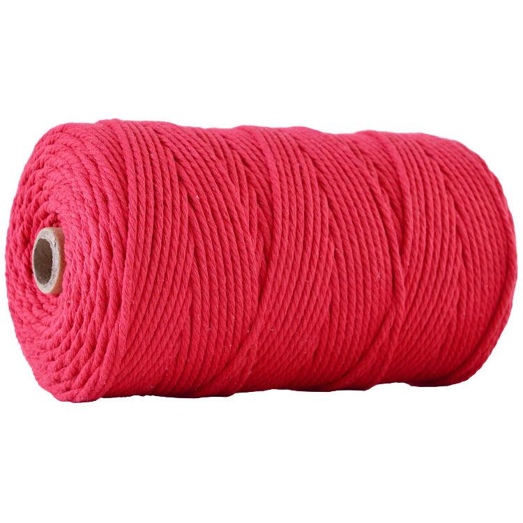 

30 кольорів 3мм*220м Шнур для макраме 100% натуральна бавовна Мотузка для макраме для настінних вішалок для рослин, ручне в’язання своїми руками L-3mm*200m