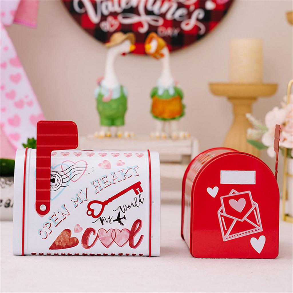 Sealed Tea Jar Valentine's Day Iron Gift Box Perfect for Tea Lovers Gift Giving Storing Small Item Mailbox Ornaments