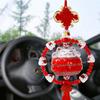 Car Pendant Lucky Cat Diamond Ceramics Hanging Rearview Mirror Suspension DIY Decoration Automobiles Interior Accessories Gifts
