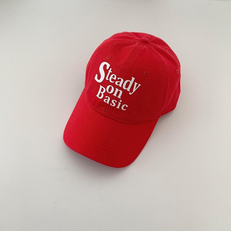 

Новая кепка с буквами женская с корейским лицом маленькая повседневная бейсболка мужская большая окружность головы летняя универсальная шляпа Adjustable -Steady Baseball Cap красный