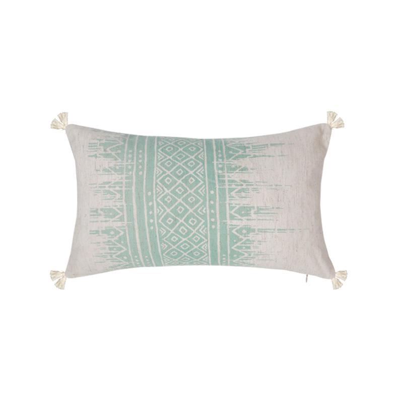 Retro Landhausdruck Baumwoll-Leinen Überwurf Kissenbezug