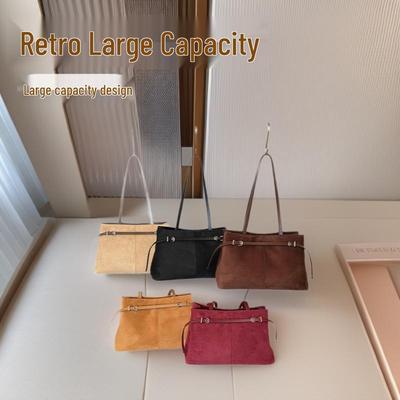 Retro Suede Women's Crossbody Bag - Large Capacity, Casual Commuter Style