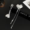 Fashion Metal Heart Tassels Chain Brooch for Women Punk Brooch Suit Jewelry Accessories Badge Best Friend Gift Brooch