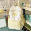 Color Block Cartoon Backpack Commuter Large Capacity Schoolbag Women's Lightweight Backpack