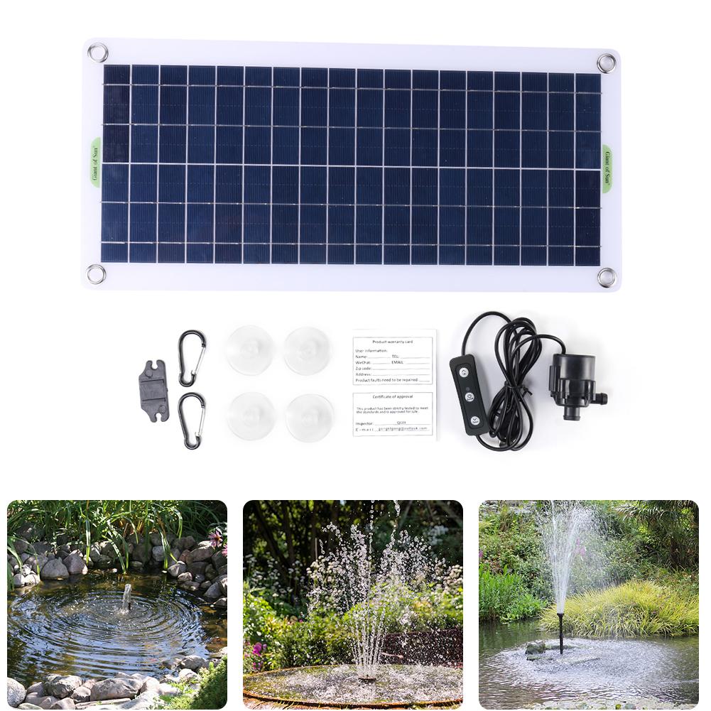 19W 800L/H Solar Water Pump Garden Decorative PET Aquarium Pump with Adjustment Switch Solar Panel Water Pump Kits for Fish Tank