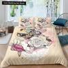 Red Rose King Queen Duvet Cover Romantic Flower Bedding Set Valentine's Day Quilt Cover Couples Floral Polyester Comforter Cover