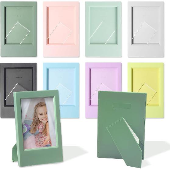 8 Pcs Colorful Mini 3 Inch Photo Frames (2x3 Inch), Mini Picture Frames for 3 inch Film, Small Film Frame Photo Holder Tabletop Display