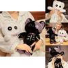Cute Cartoon Skull Cat Plush Toy Doll For Bed Cuddling Funny Ugly Gift