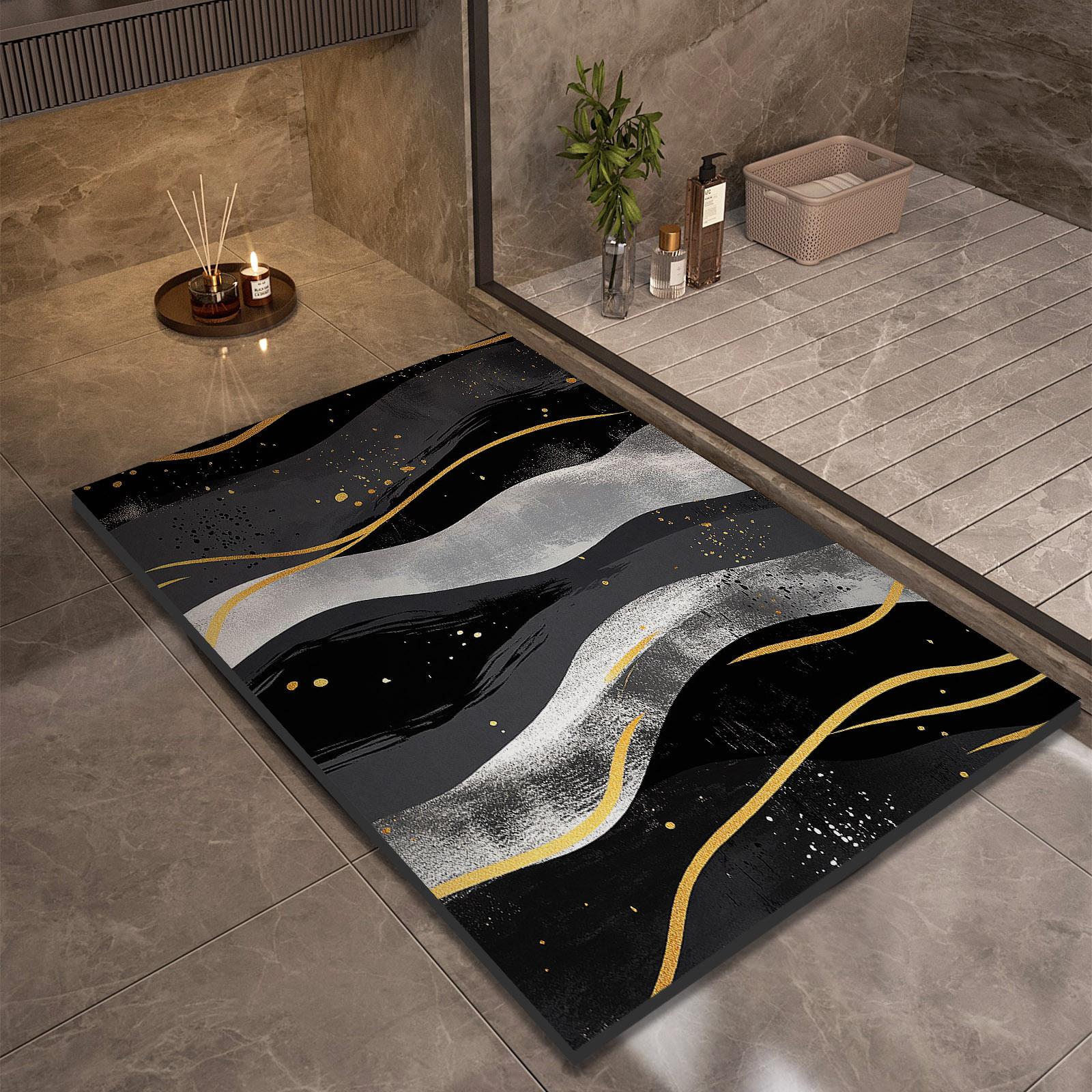 

Диатомитовый коврик для ванной комнаты, впитывающий, нескользящий, коврик для ног, быстросохнущий, коврик для туалета, ковер для душа, придверный коврик, моющийся 40cmx60cm