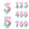 0-9 Number Cartoon Unicorn Digital Candles for Kids Birthday Party Festival Cake Decoration Atmosphere Props Fun Themed Candle