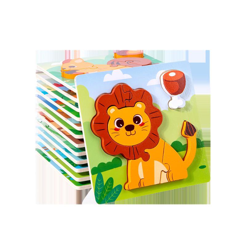 Kids' 3D Animal Food Matching Puzzle Board - Early Learning Educational Toy