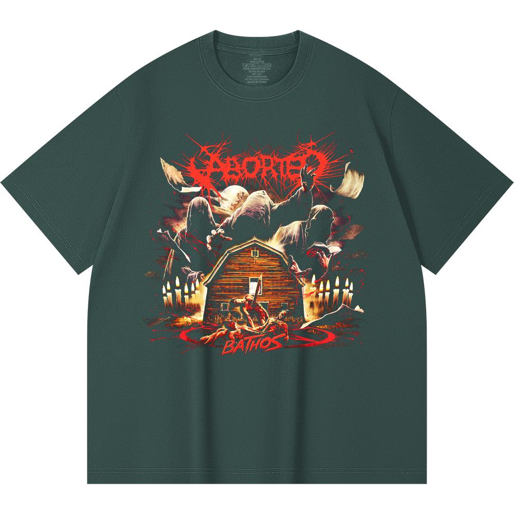 230 Gsm %100 Pamuk Heavy Metal Tişört Rock Grubu Popüler Müzik Baskılı Unisex Ağır Pamuk Tişört