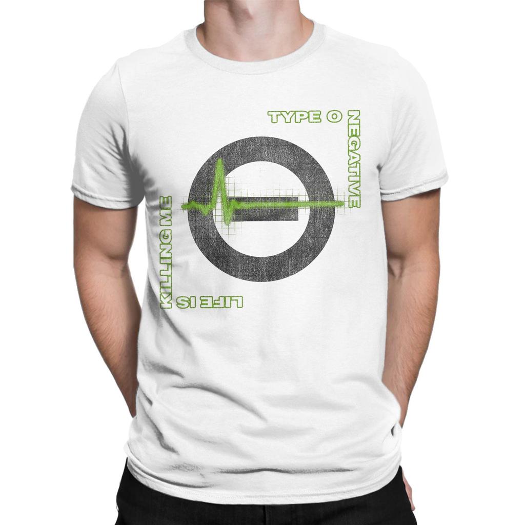 Type O Negative Life is Killing Me T-Shirt Herren Baumwolle Neuheit T-Shirt O-Ausschnitt Band Musikalbum T-Shirt Kurzarm Merch Unikat