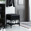 Shoe Bench Black 42x42x45 Cm Particleboard