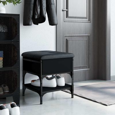 Shoe Bench Black 42x42x45 Cm Particleboard