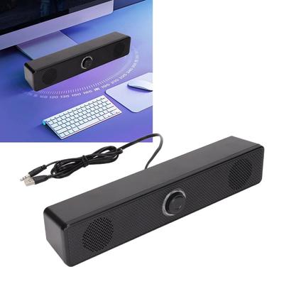 USB Powered Computer Speaker 3.5mm Input Soundbar Home Speaker Wired Connection  Music Listening