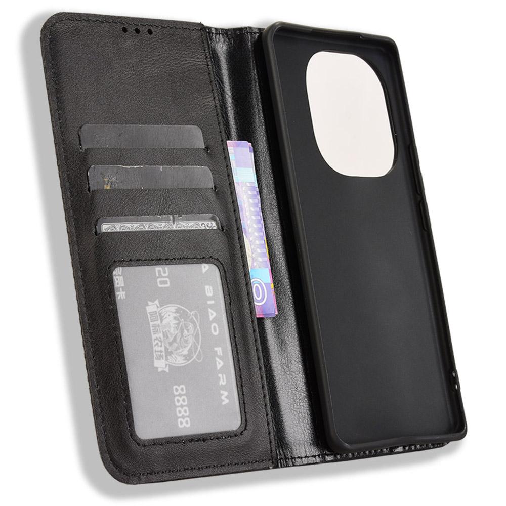 For vivo T3 Pro 5G/iQOO Z9s Pro 5G Leather Case Wallet Stand Retro Texture Phone Cover