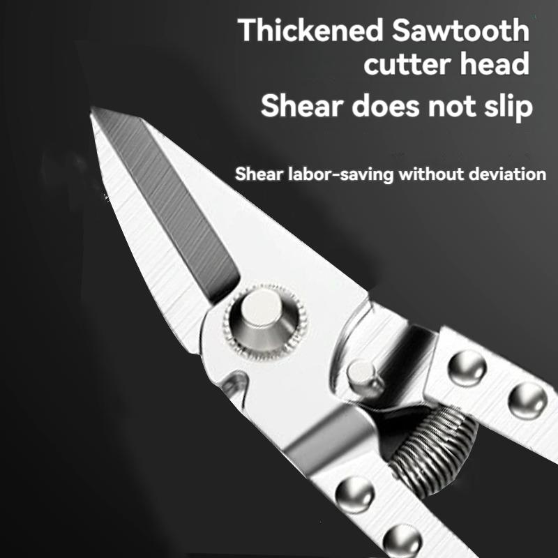 Industrial Grade High Carbon Steel Scissors with Ergonomic Handle for Multi-Purpose Cutting