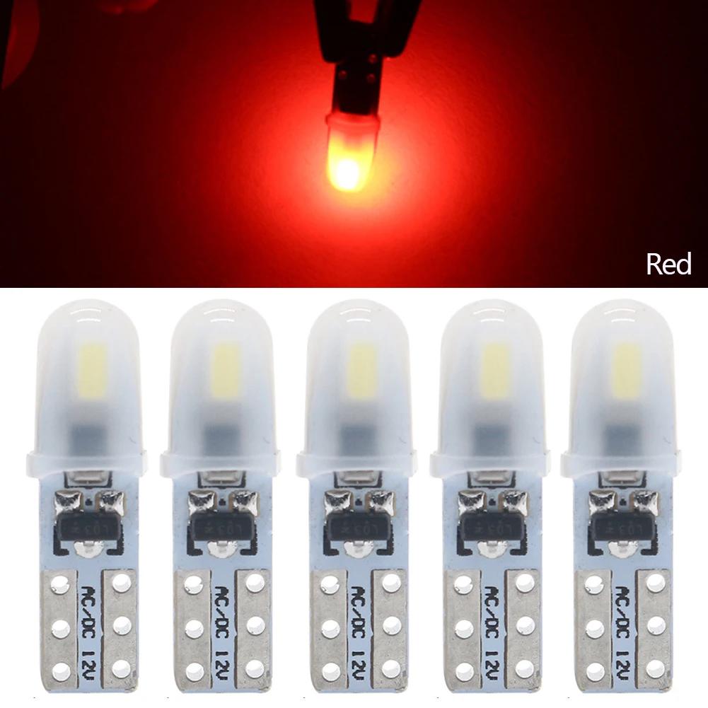

10Pcs T5 W3W 2 SMD 3014 Dashboard Car LED Bulbs 12V DC W1.2W 70 73 74 79 85 Indicator Wedge Auto Instrument Warming Lamp 10PCS червоний