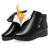 Mom Shoes Winter Velvet Cotton Shoes Thickened Wool Women's Cotton Boots Women's Short Boots Flat-soled Medium and Old Non-slip Boots Large Size