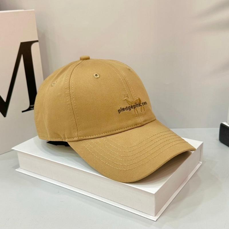 Letter deer soft top showing face small baseball cap female summer big head circumference versatile embroidery curved brim cap male
