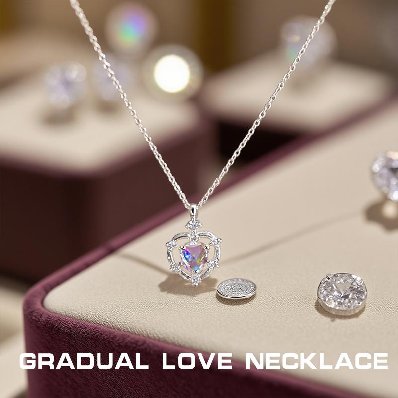 For Women Girls Light Luxury Temperament Fashion Pendant Necklace Wedding Party Jewelry Gift Simple Moonstone Love Necklaces