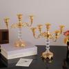 Elegant European Crystal Candelabra - Three to Five-Head Decoration for Weddings and Dining Tables