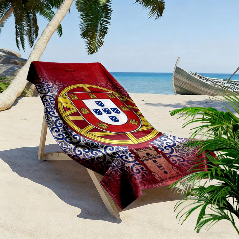 Royal Heritage Symbolism beach towel Outdoor camping Beach towel for vacation photos swim Absorbent bath towel seaside Comfort beach towel