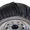 Strong Black Spare Tyre Cover Easy to Install Lychee Pattern Spare Tire Protector for SUVs Trucks & Off Road Cars