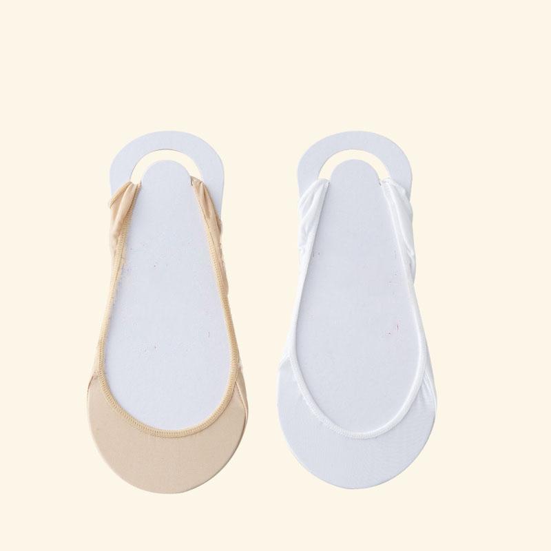 1 par Ultratunna Osynliga Lågskurna Halkfria Silkesstrumpor för Högklackade Skor Isilke Tunna Halvhandflats Hängselstrumpa Tofflor