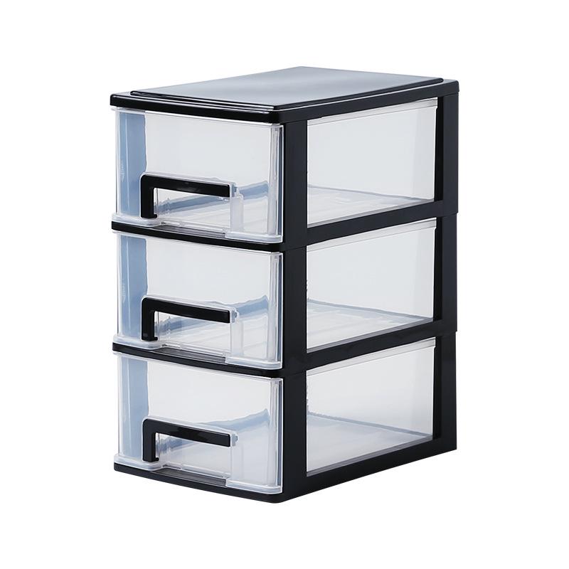 Transparent Small Drawer Desk Organizer and Storage Cabinet