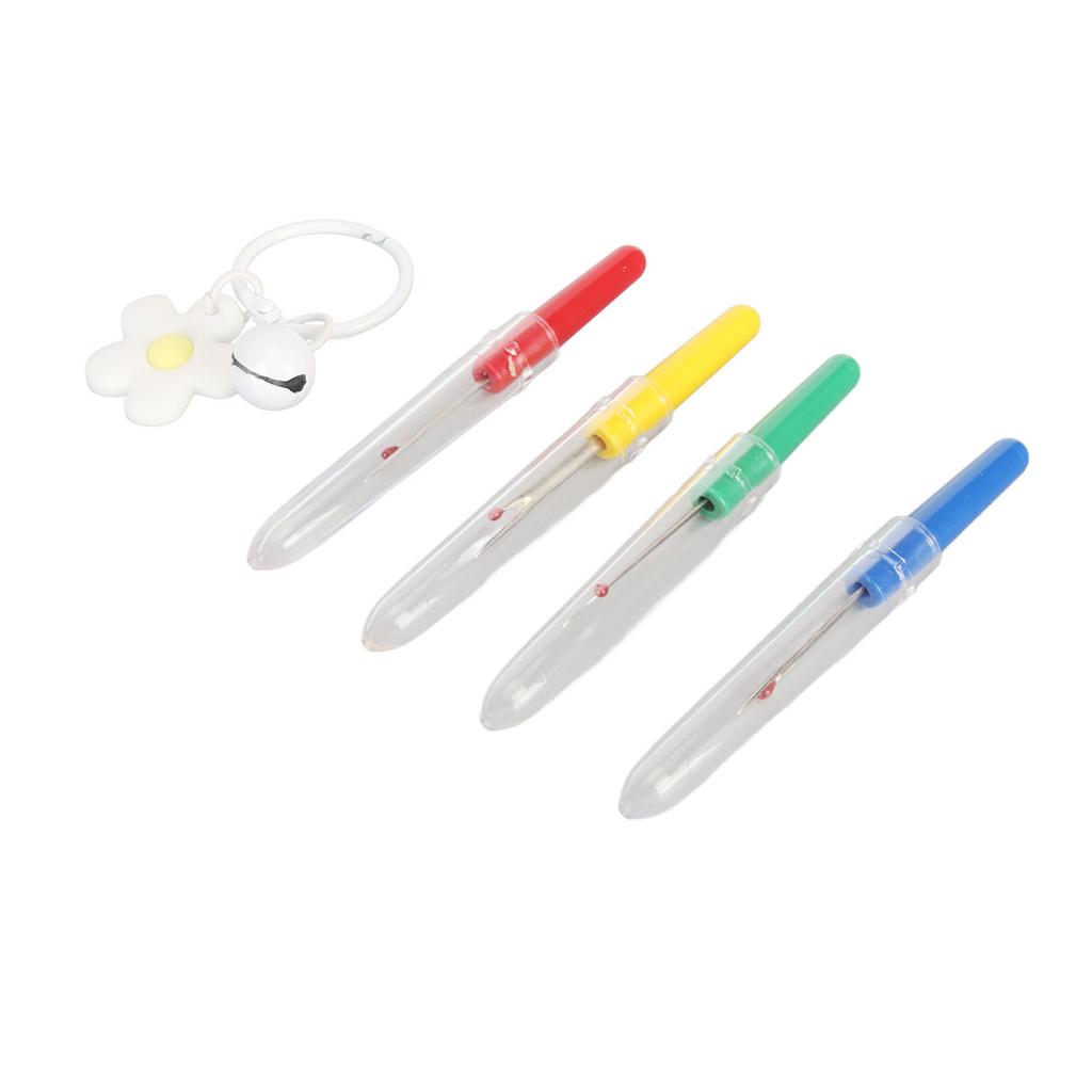 4Pcs Sewing Seam Rippers High Carbon Steel Ergonomic Handle Red Mini Ball Thread Remover for Sewing