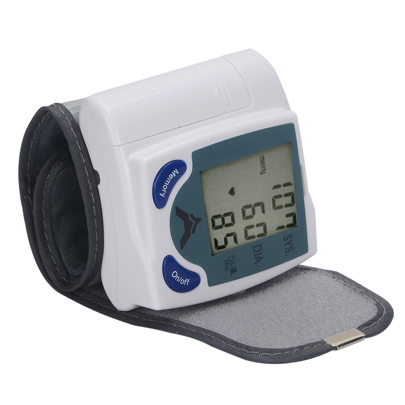 Blood Presssure Monitor Systolic/Diastolic Pressure Pulse Rate Wrist Measurement Family Health Care Plastic