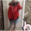 Goose Down Jacket Short Pilot Coat Unisex Casual Winter Warm Parka