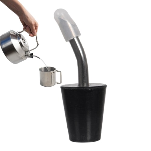 Kettle Spout Extension Nozzle, Teapot Kettle Extension Nozzle - Outdoor Coffee Pot Spout Camping Portable Stainless Steel Teapot Extension Spout Hand
