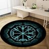 Valknut Celtic Knot Circular Rug Office Decorative Carpet For Living Room Bedroom Door Mat Floor Rug Computer Chair Area Rug