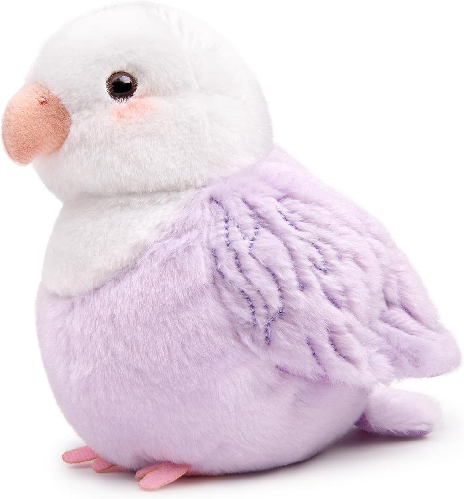 ZHONGXIN MADE Purple Small Parrot Plush Toy, 5.5 Inch, Lifelike and Soft, Perfect Gift