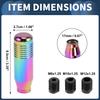 INFINAUTO Car Gear Shift 1 for Automatic and Manual Aluminum with 3 Adapters Knob, Multicolor, Set, Universal, Cars, Alloy,