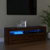 VidaXL TV Stand with LED Lights Brown Oak 120x35x40 Cm 815689