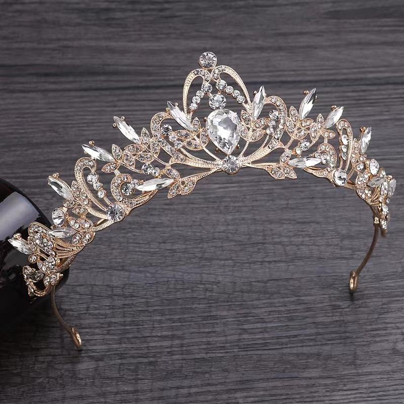 Braut zubehör hochzeit stirnband barock legierung strass krone fotografie foto haar zubehör braut krone